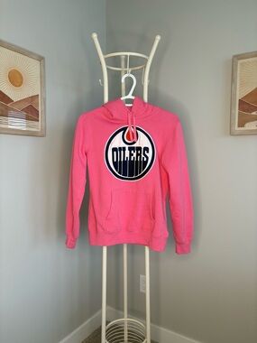 NHL Pink Oilers Crewneck Hoodie